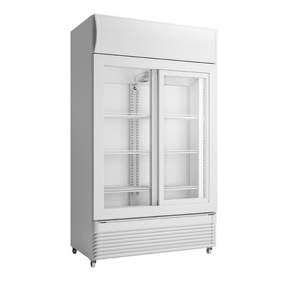 Yogurt / Drinks Professional Double Glass Door Freezer