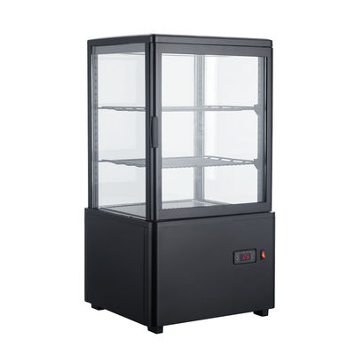 Convenience Store Vertical 4 Flat Glass Countertop Display Chiller